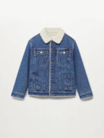 Fleece Trim Denim Jacket